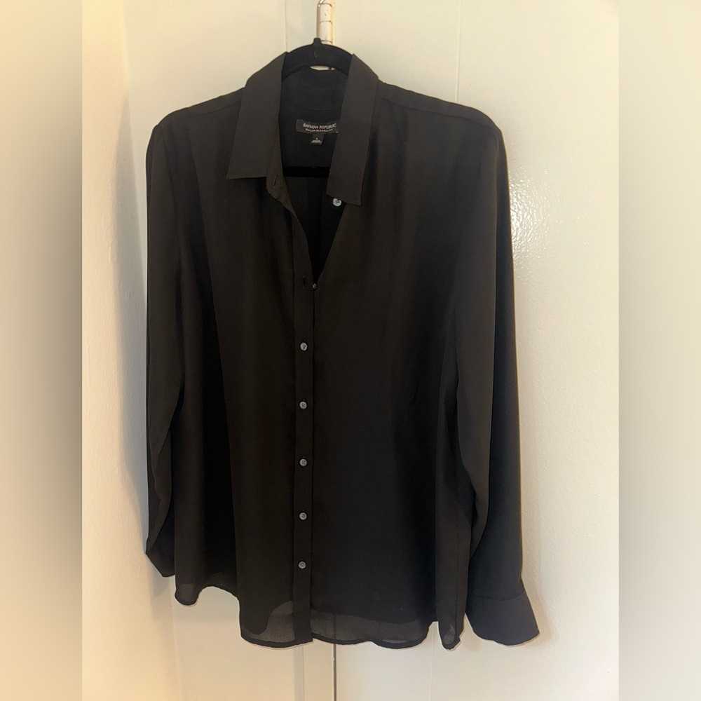 Black Button-Up Shirt, Banana Republic